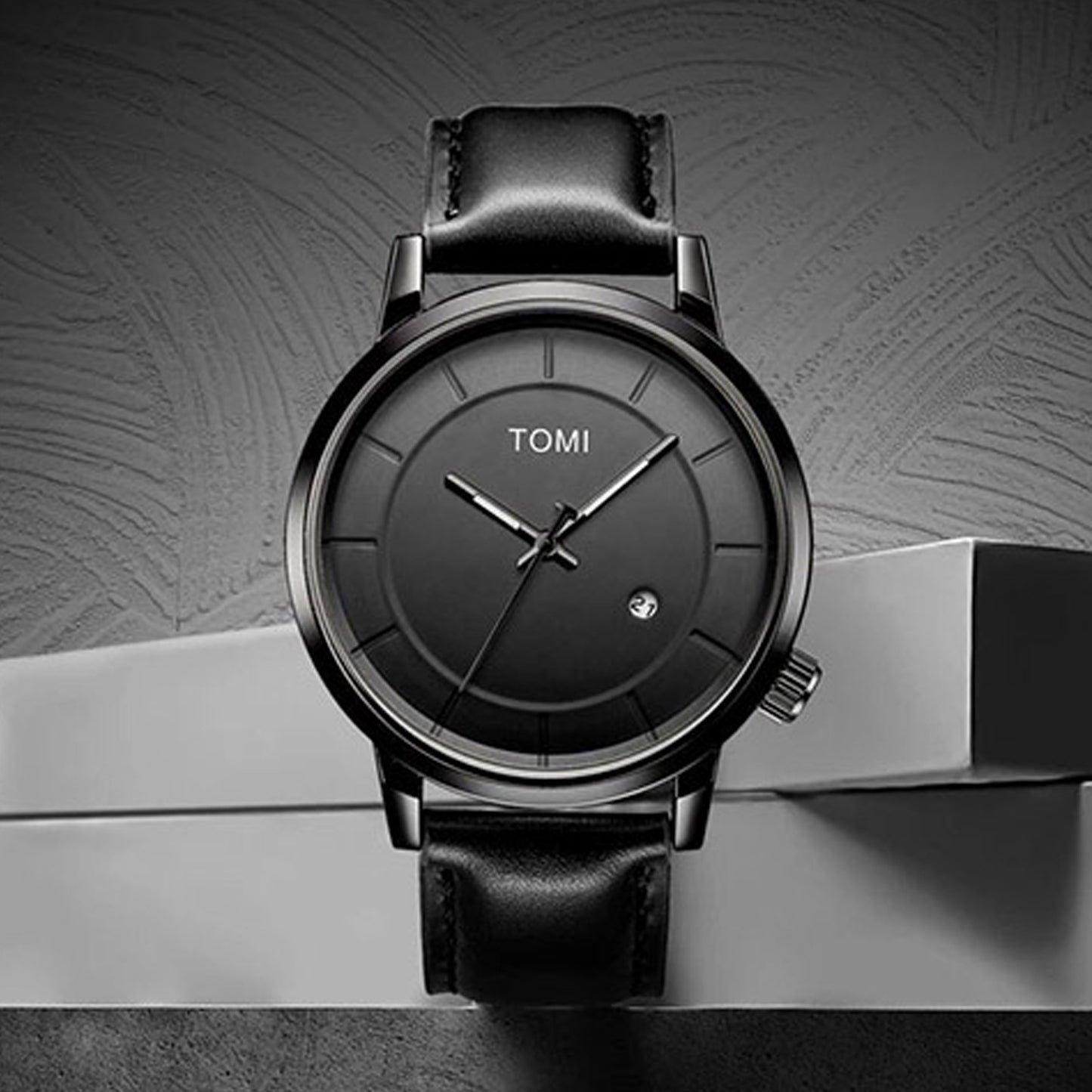 TOMI T-101 Casual Men's Watch Date Quartz Round Dial