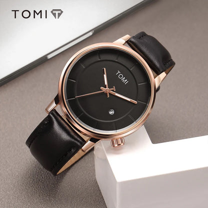 TOMI T-101 Casual Men's Watch Date Quartz Round Dial