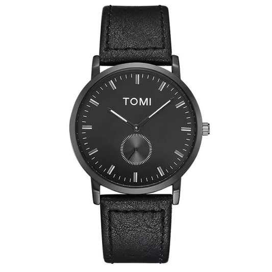 TOMI T-072 Couple Watch Chronograph Quartz Leather Straps
