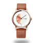 TOMI T-080 Unisex Watch Half Transparent Leather Strap