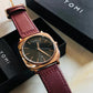 TOMI T-084 Men's Watch Quartz Date Leather Strap